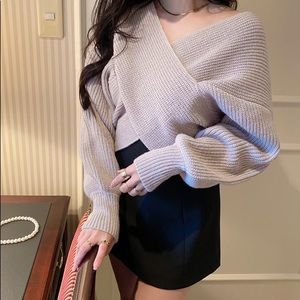 Grl cache coeur knit top